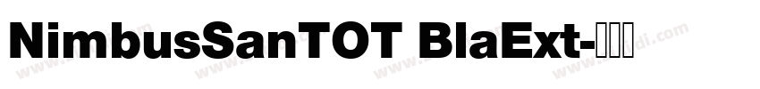NimbusSanTOT BlaExt字体转换